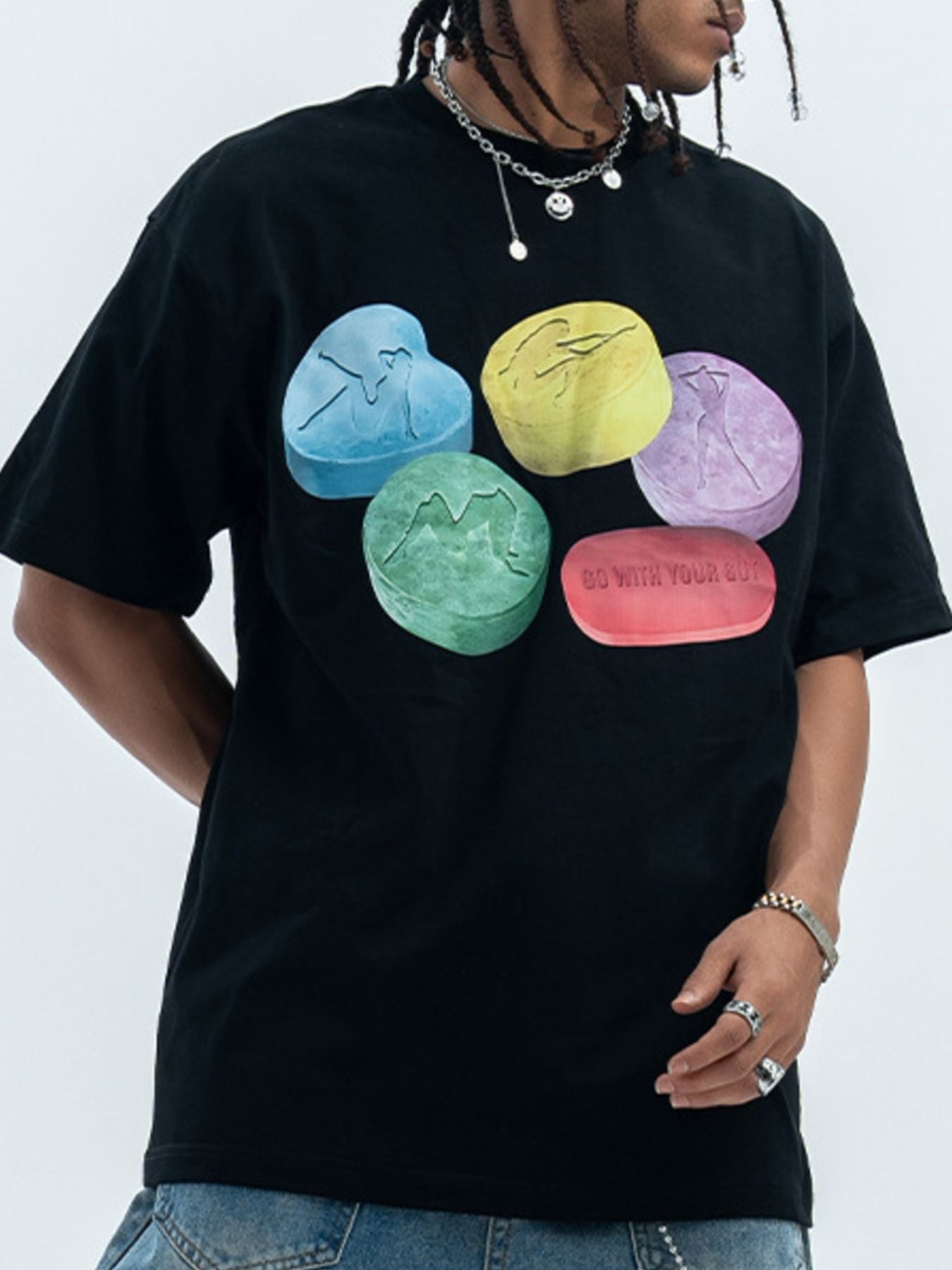 Men's Graphic Round Neck T-Shirt - Loving It Shop