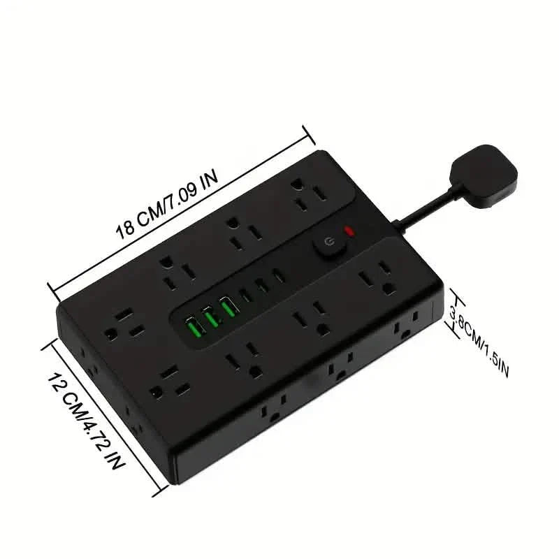 22-in-1 Multi-Functional Power Strip – 16 Sockets, 3 USB-A &amp; 3 USB-C