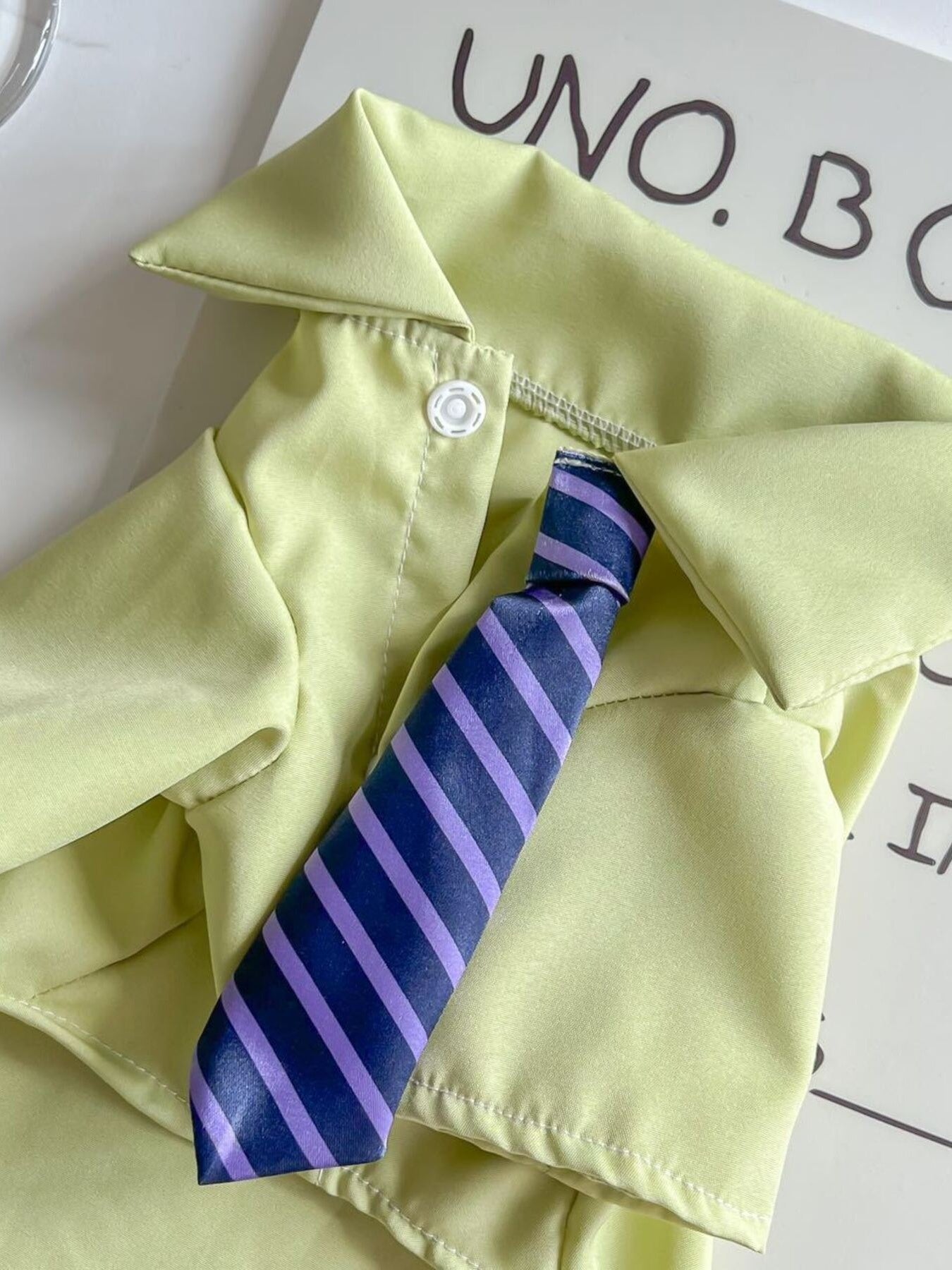 Pet Shirt with Striped Tie - Loving It Shop