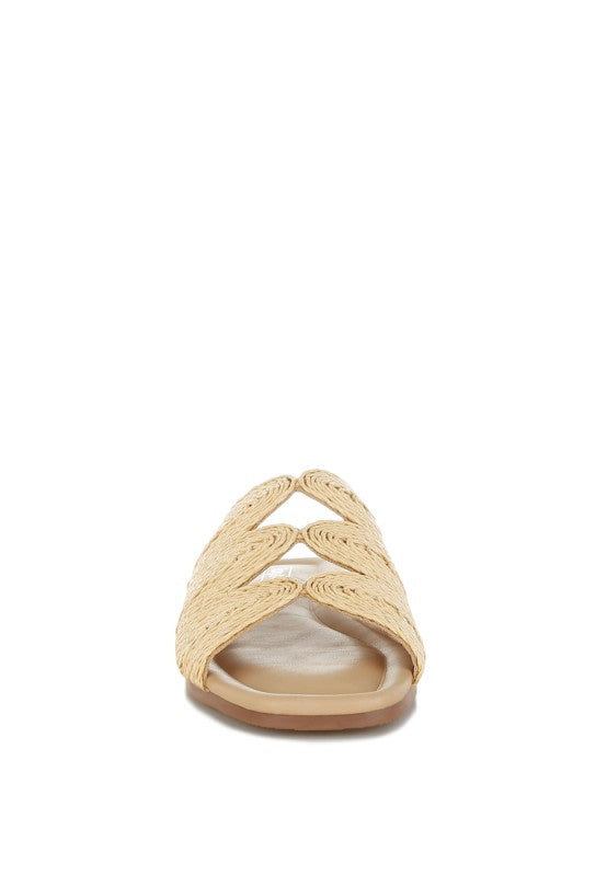 Daisy Doe Raffia Square Toe Flats