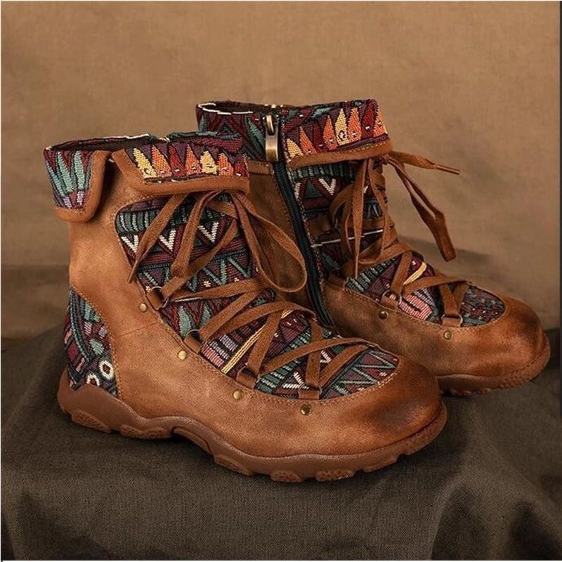 Ethnic Style Large Size Short Boots Women&