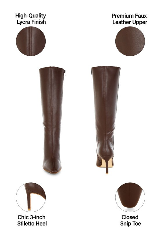Skara Faux Leather Calf Boots