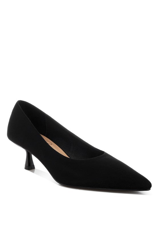 Nivara Pointy Toe Kitten Heels