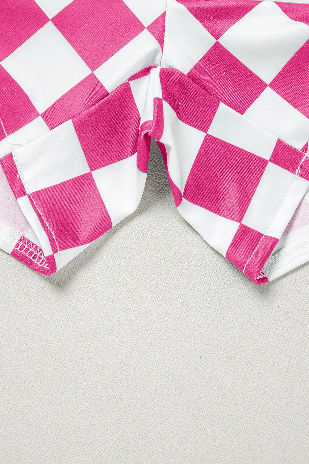 Rose Checkered Print High Waist Casual Shorts - Loving It Shop
