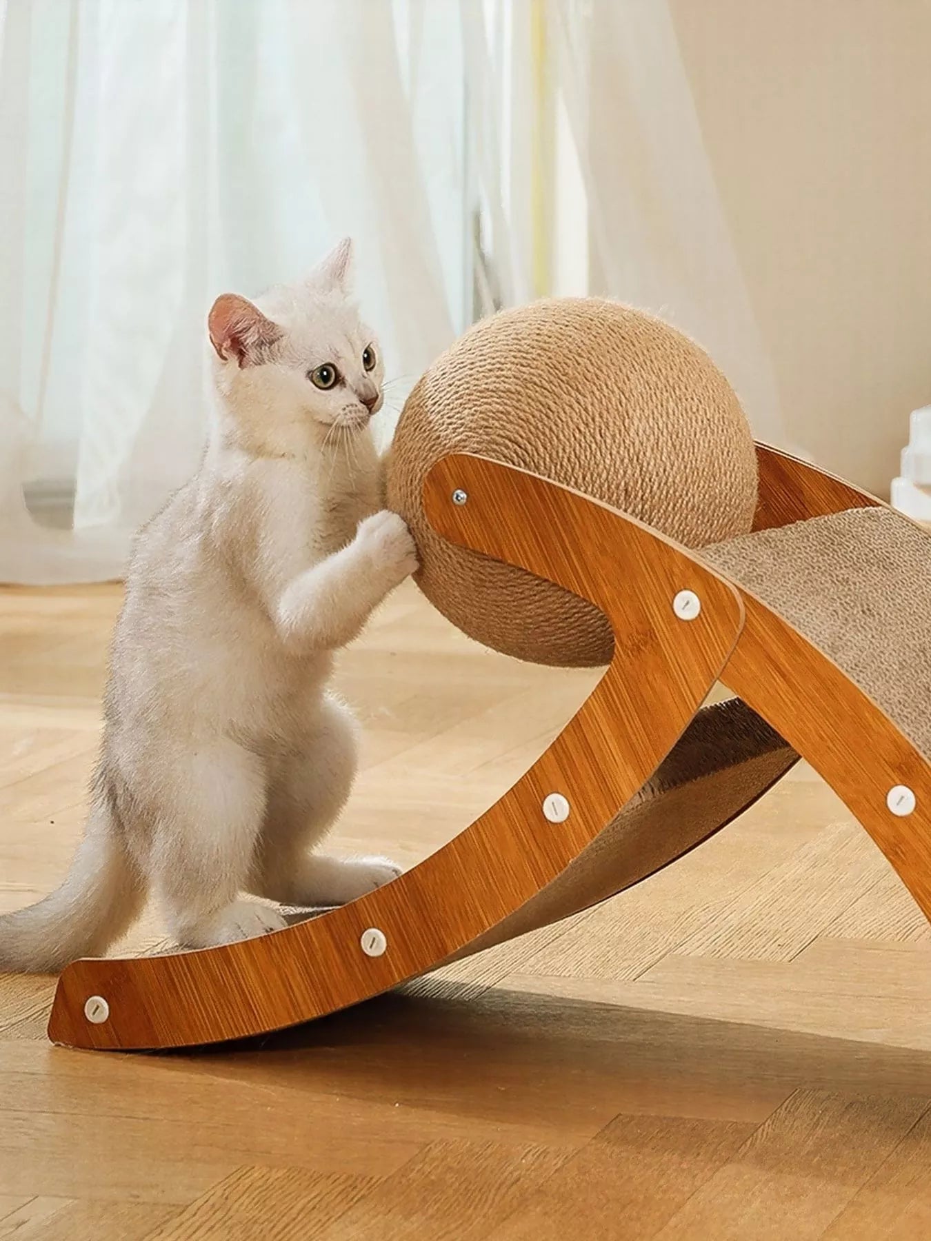 Interactive Ball & Ramp Cat Scratching Post - Loving It Shop
