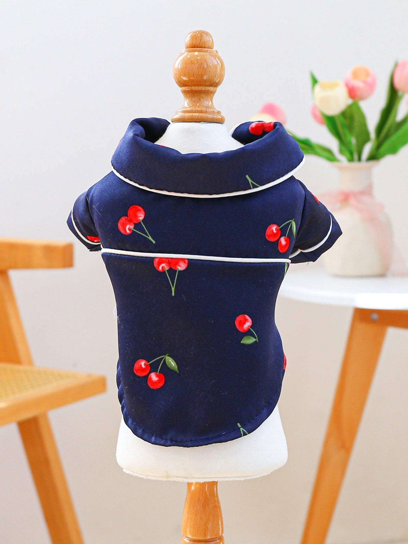 Satin Pet Pajamas with Contrast Piping - Loving It Shop