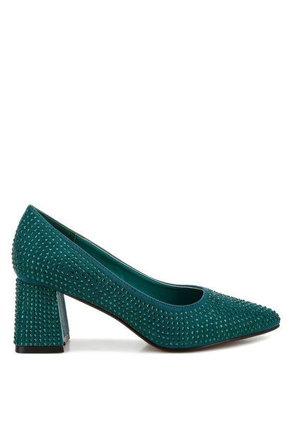 Caspia Rhinestones Embellished Pumps - Loving It Shop