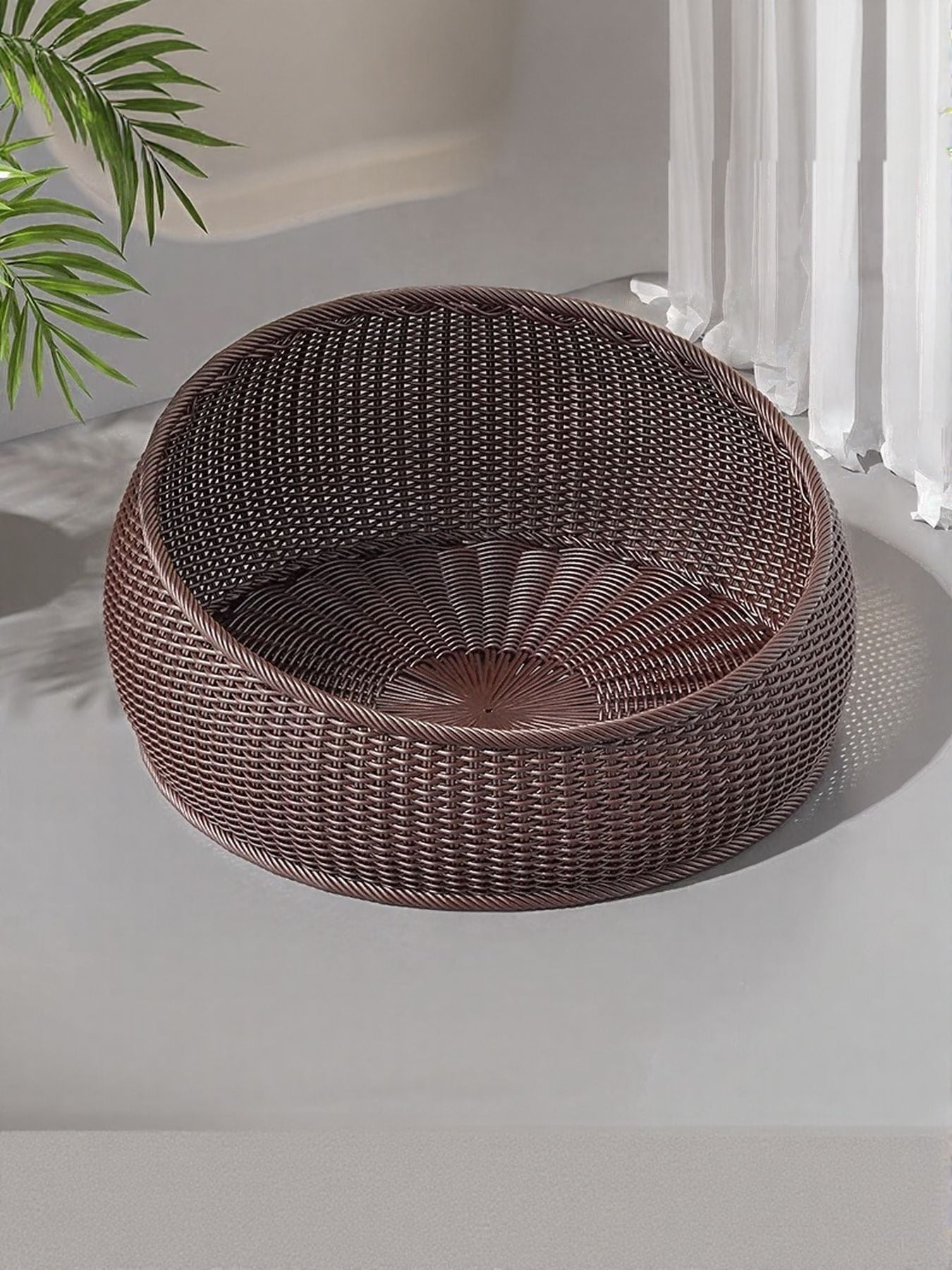 Round Woven Rattan Pet Nest - Loving It Shop