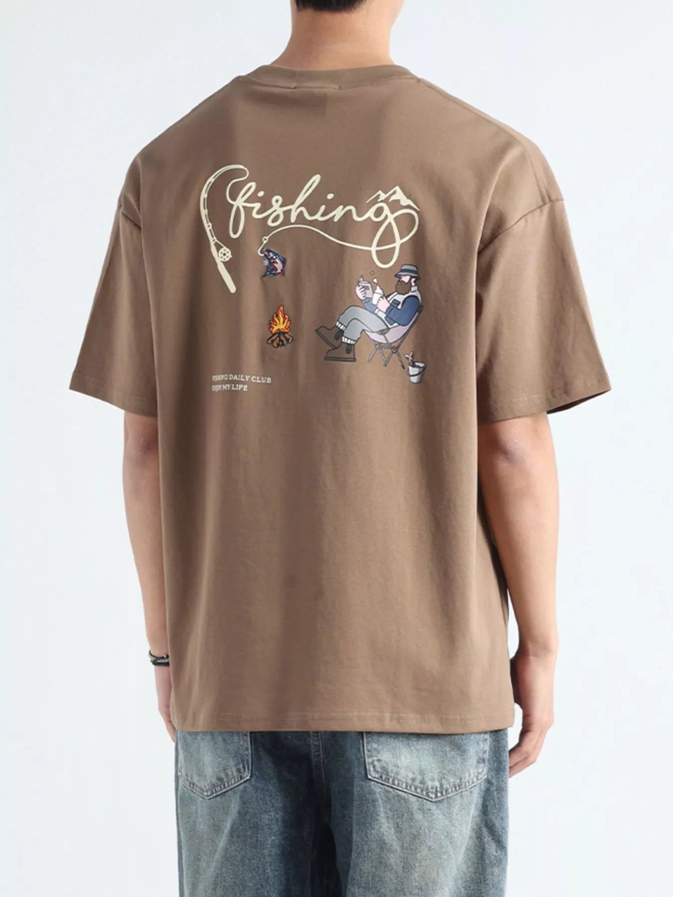 Men's Plus Size Graphic Relaxed Fit T-Shirt - Loving It Shop