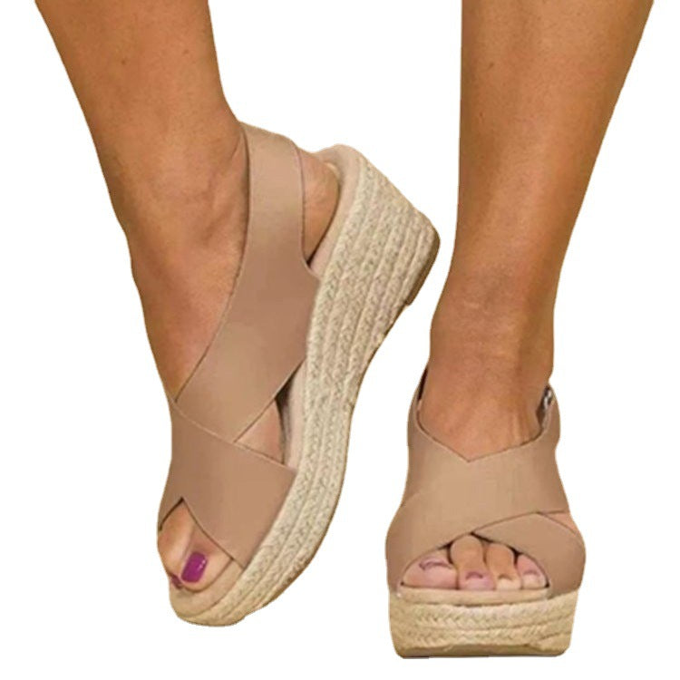 European And American Large Size Wedge Heel Women&
