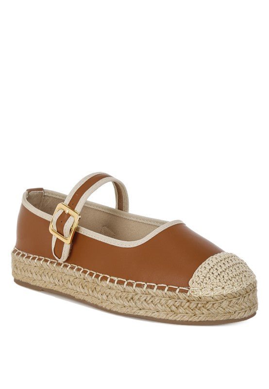 Ostac Genuine Leather Mary Jane Espradrilles - Loving It Shop