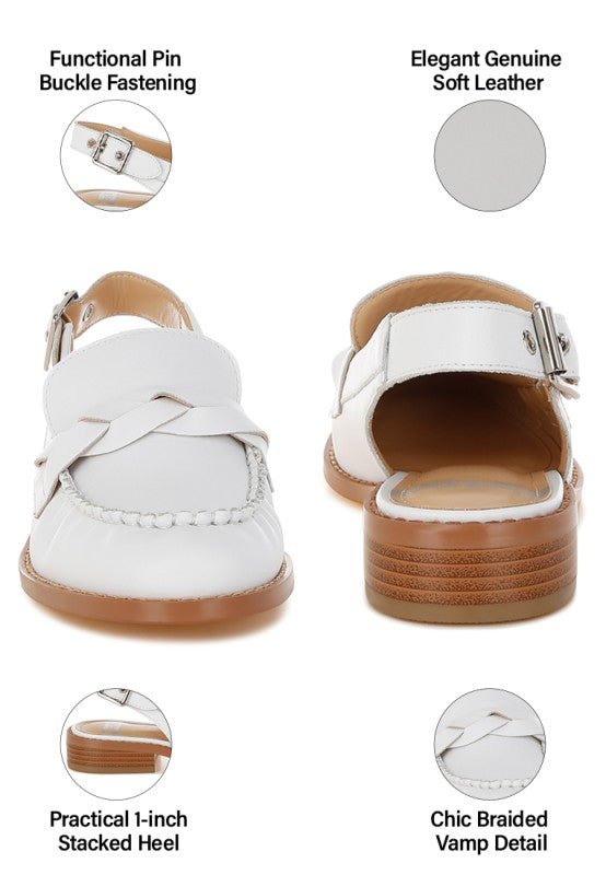 Jemykin Genuine Leather Loafer Sandals - Loving It Shop