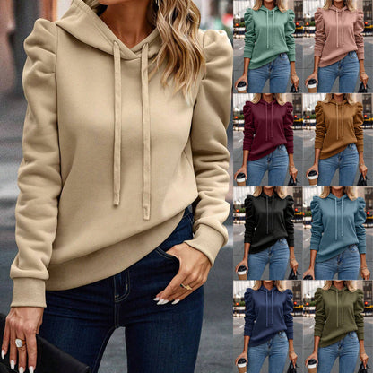 Solid Color Long-sleeved Casual Women&