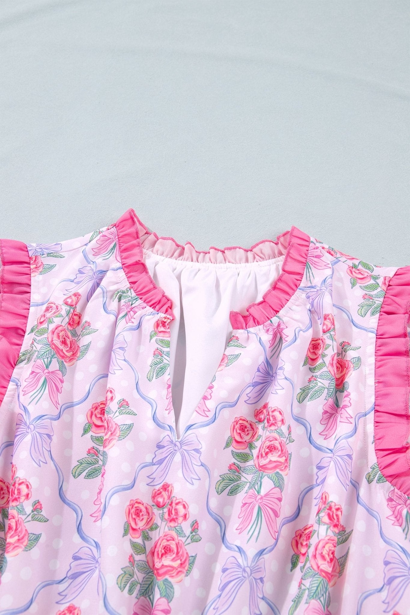 Purple Tiered Ruffles Sleeveless Summer Floral Dress - Loving It Shop