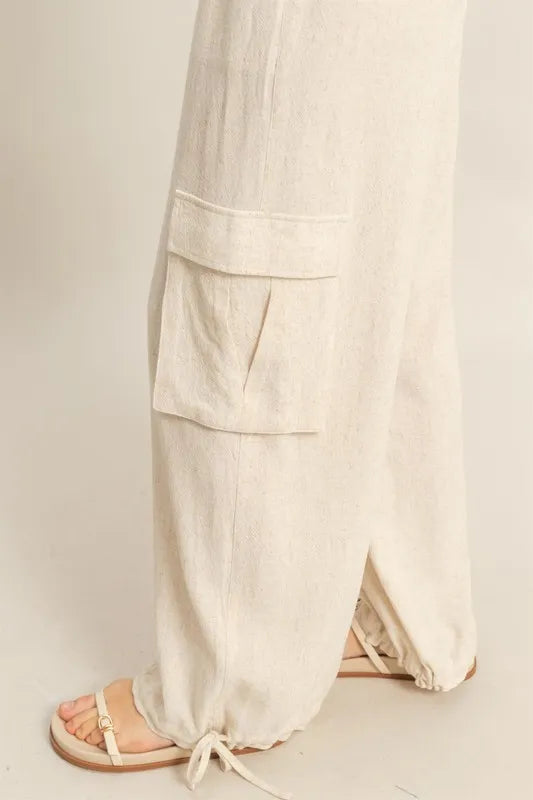Crop Top and Cargo Pants Set