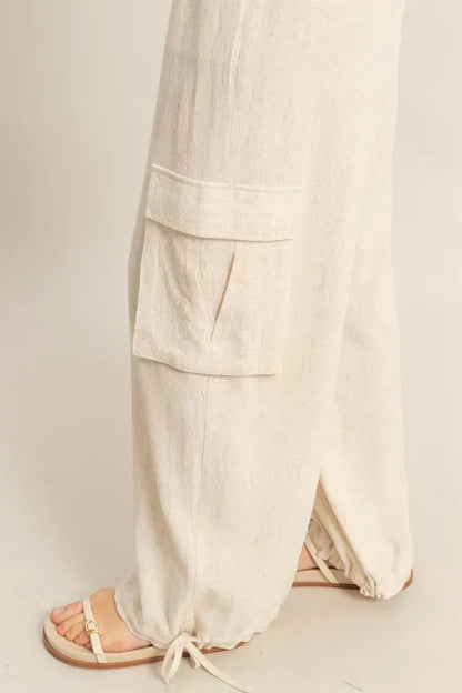 Crop Top and Cargo Pants Set