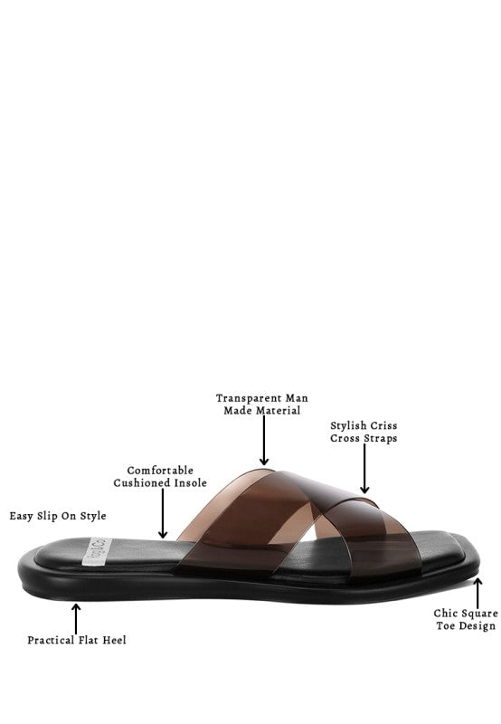 Kimama Criss Cross Strap Slip Ons
