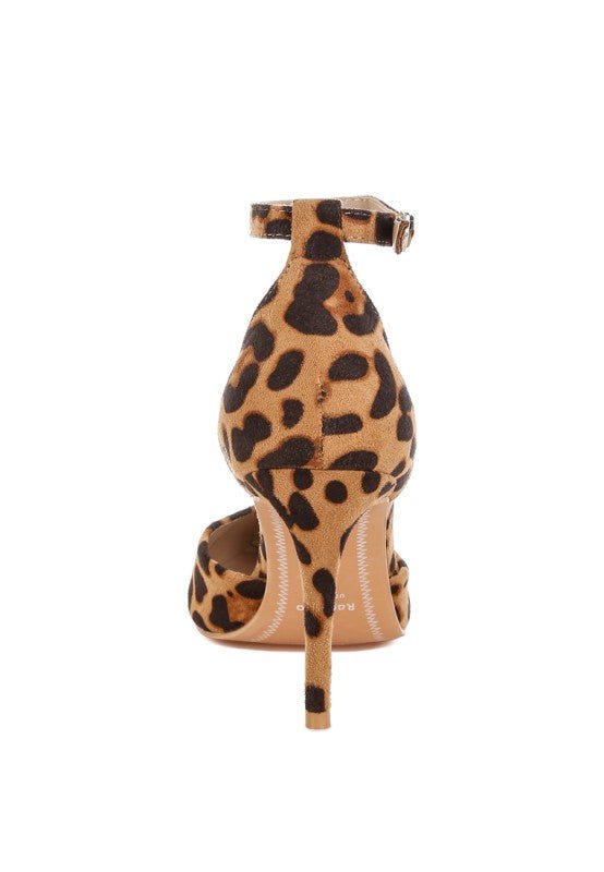 Dolona Leopard Print Stiletto Heel Sandals - Loving It Shop