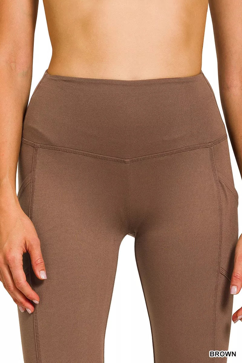 Brushed Dty Microfiber Flare Pants