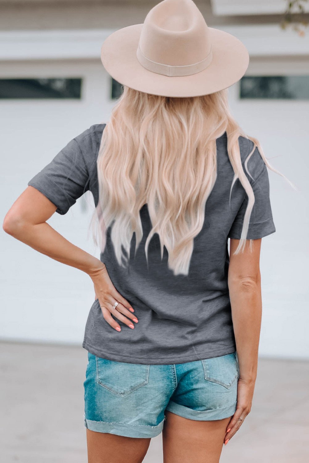Gray YALL Western Boots Printed Tee - Loving It Shop