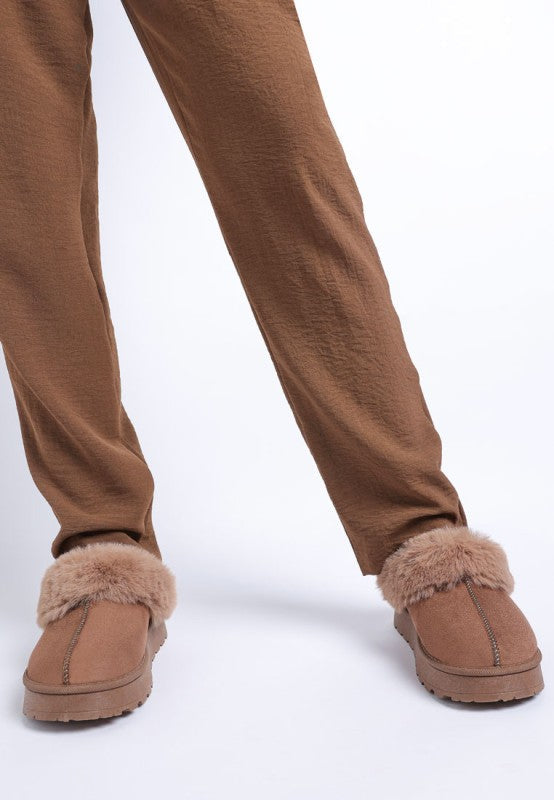 Portho Faux Fur Slip Ons