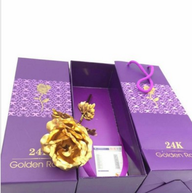 24K Gold Foil Purple Rose - Mother&