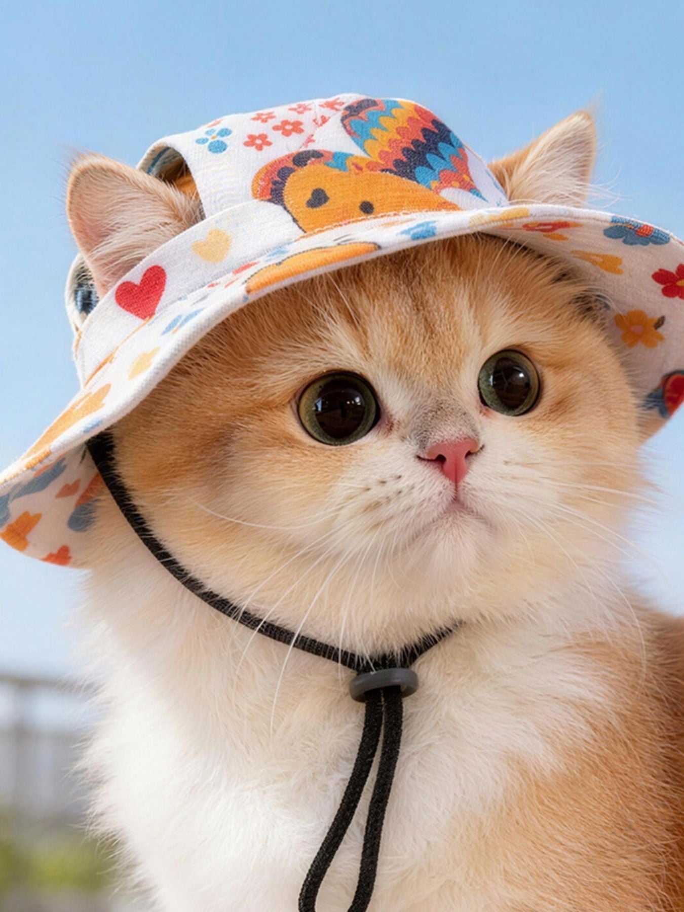 Adjustable Chin Strap Pet Bucket Hat - Loving It Shop
