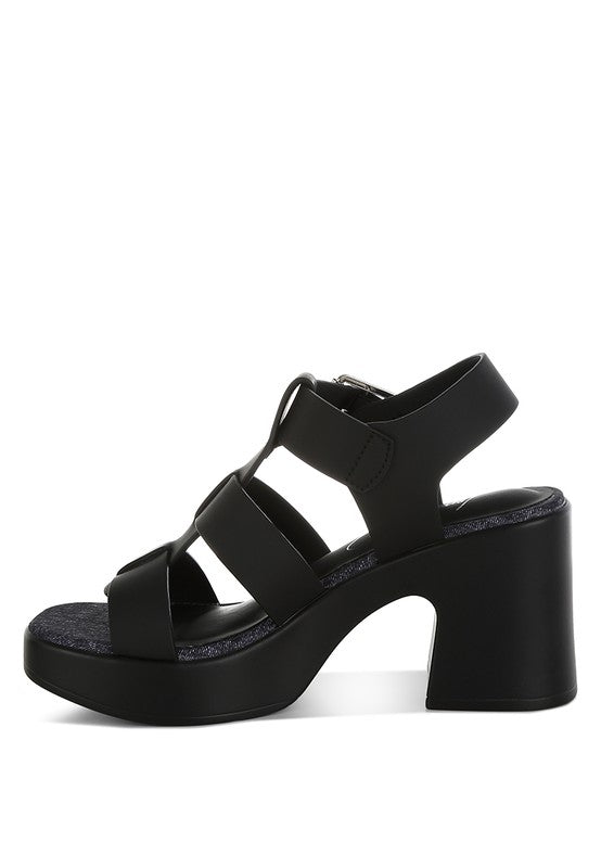 Avalon Chunky Pin Buckle Platform Heels - Loving It Shop