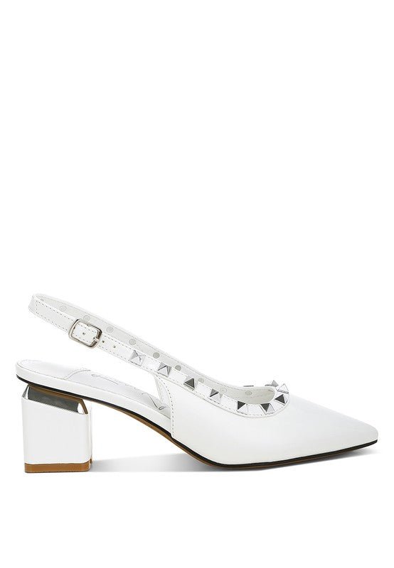 Hiral Stud Embellished Slingback Sandals - Loving It Shop