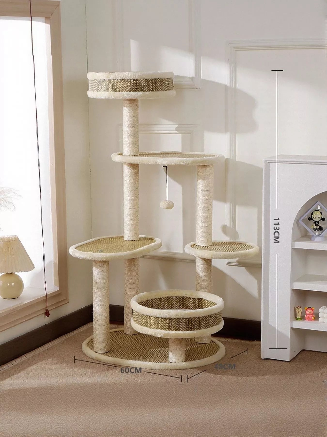 Plush Cat Tree Condo with Scratching Posts - Loving It Shop