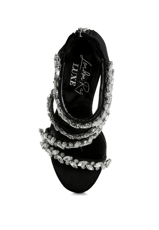 Korna Diamante Embellished Stiletto Heel Sandals