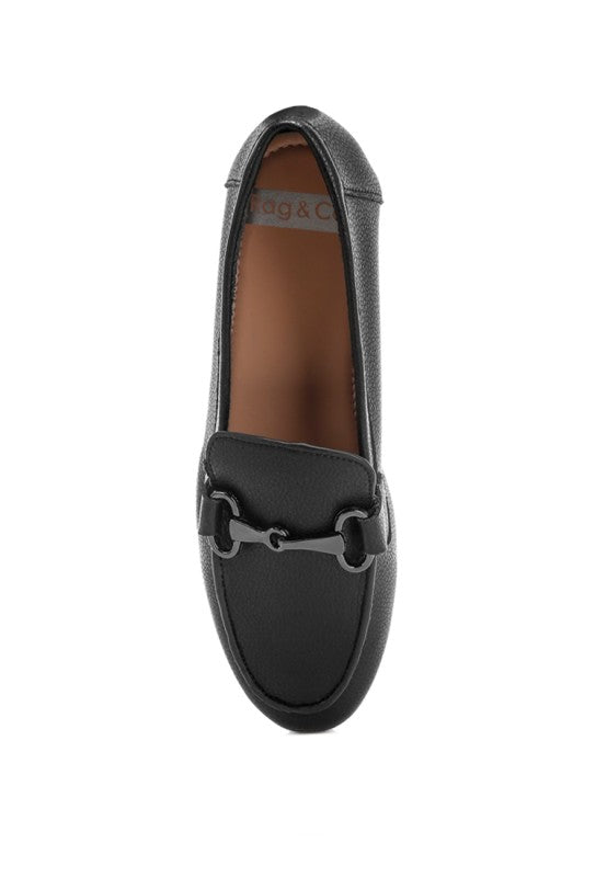 Taranis Monochromatic Horsebit Loafers