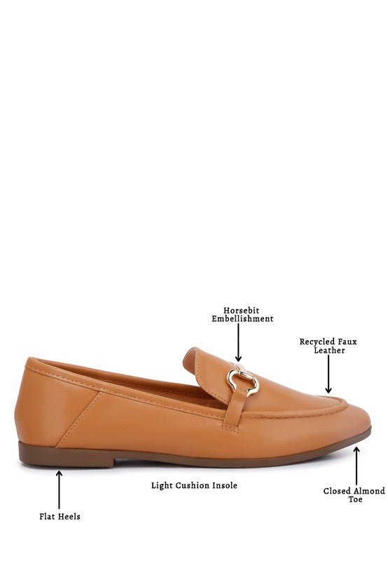 Talula Horsebit Embellished Faux Leather Loafers - Loving It Shop