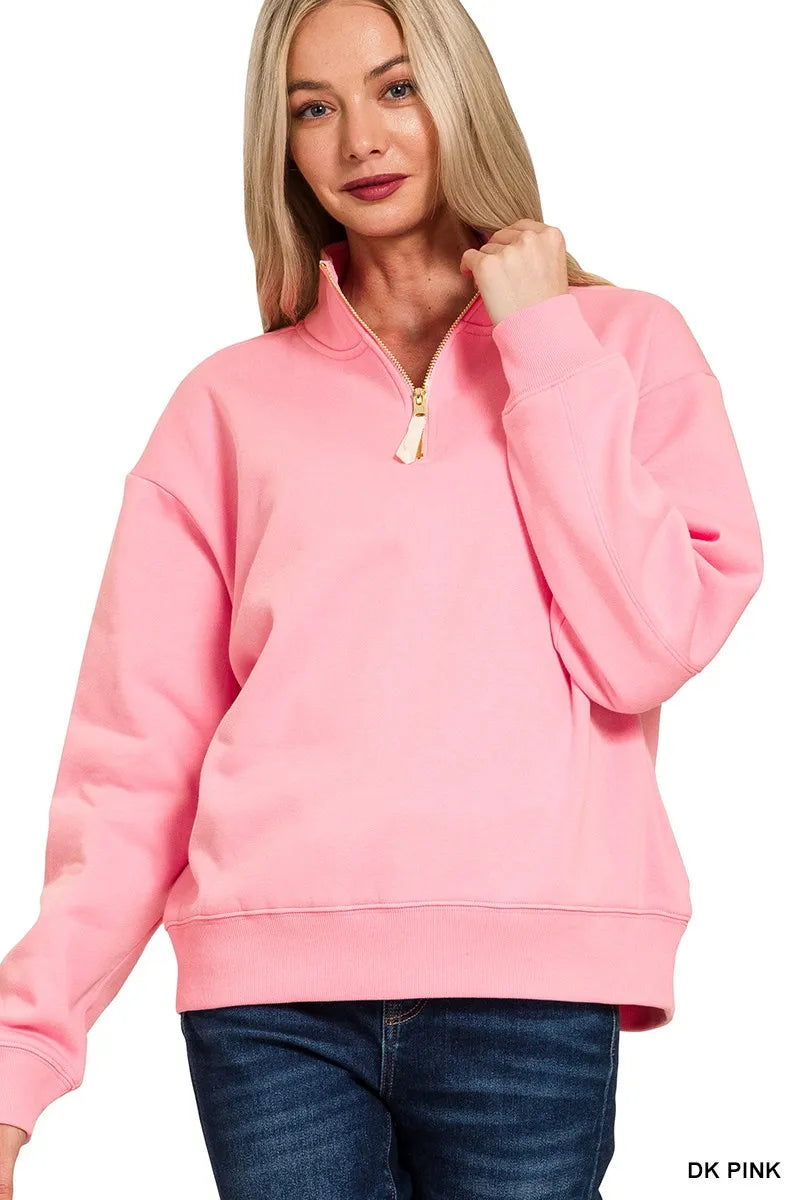 Fleece Half Zip Sweatshirt
