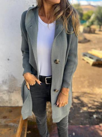 Mid-length Sweater Cardigan Women&