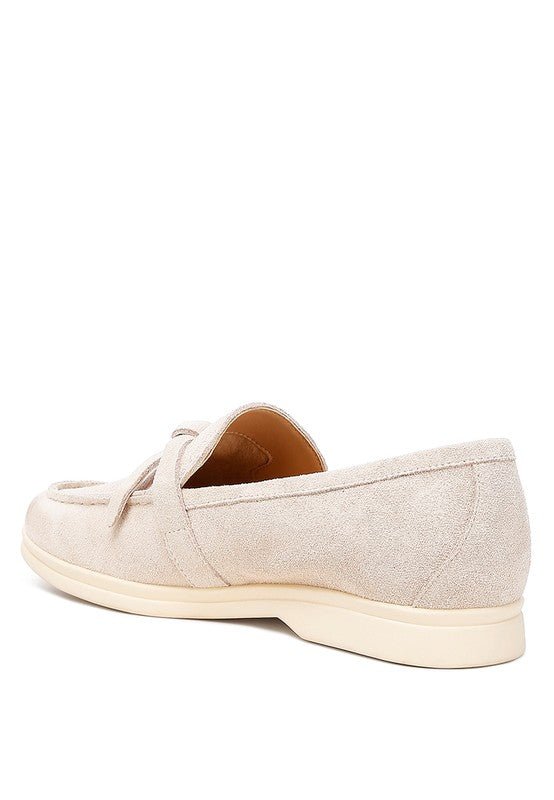 Nautica Genuine Suede Knot Detailed Loafers - Loving It Shop