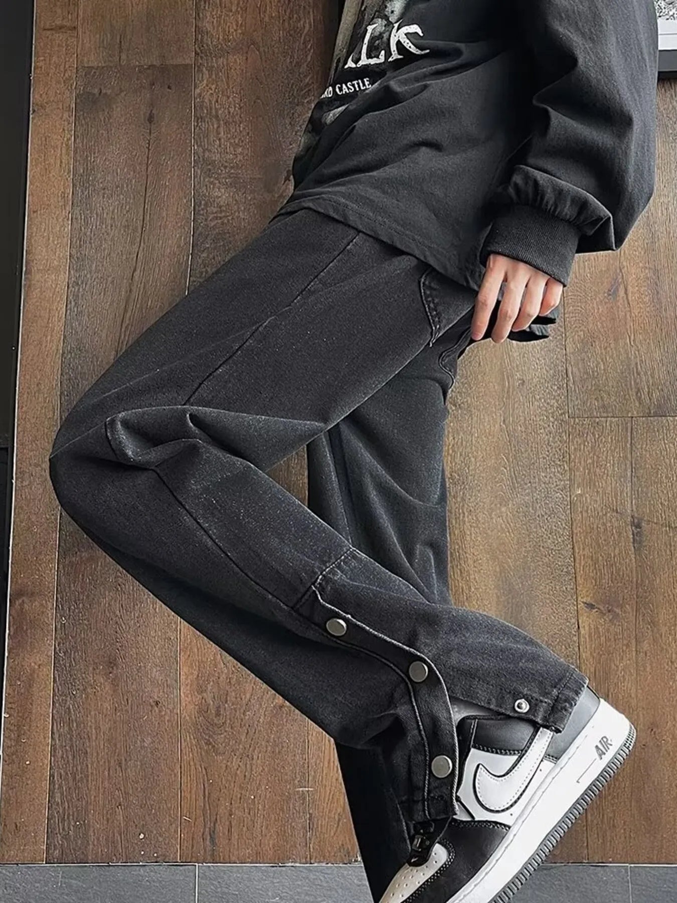 Men's Full Size Wide-Leg Casual Jeans Plus Size