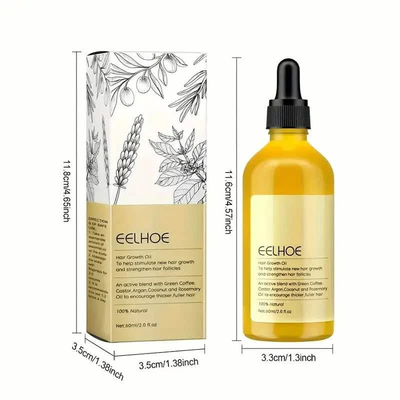 Hair Growth Oil &amp; Scalp Treatment Plant Extract for Dry Damaged Hair