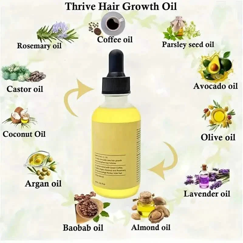 Hair Growth Oil &amp; Scalp Treatment Plant Extract for Dry Damaged Hair