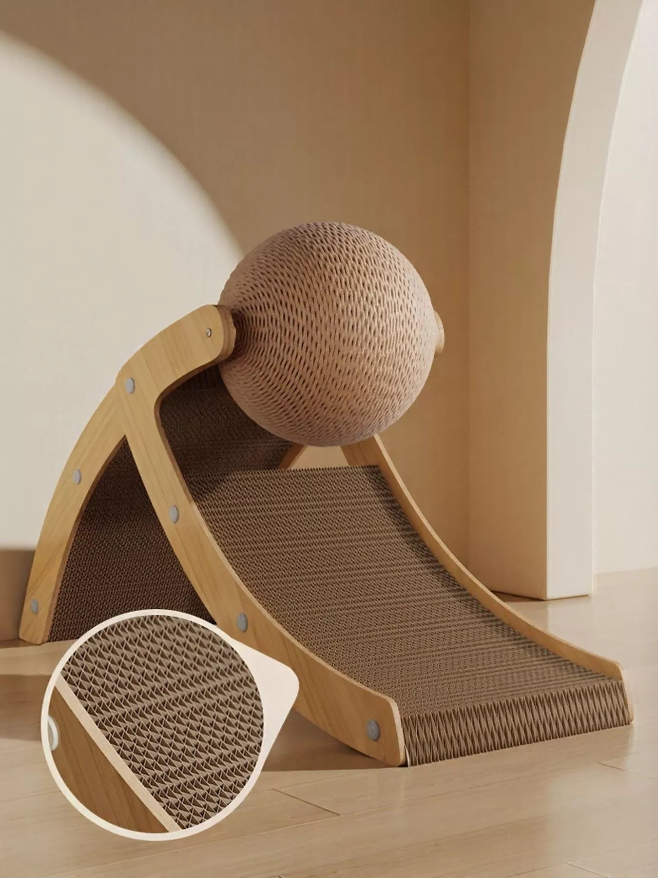 Interactive Ball & Ramp Cat Scratching Post - Loving It Shop