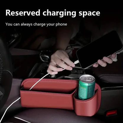 Expandable Car Seat Gap Organizer with Cup &amp; Phone Holder