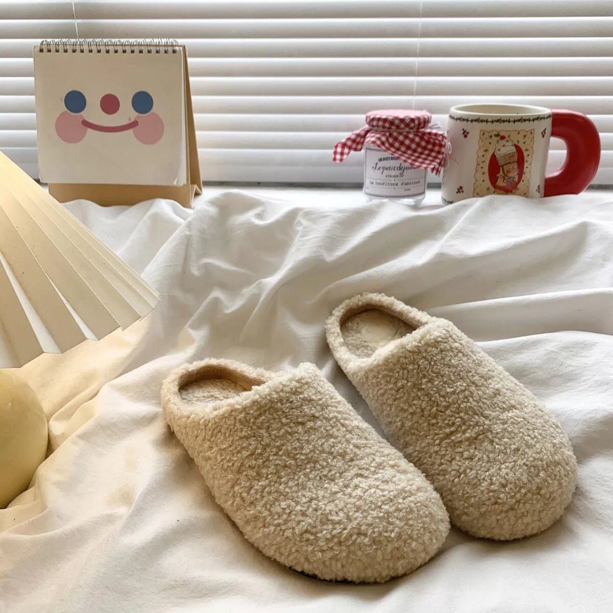 Round Toe Fuzzy Indoor Slippers - Loving It Shop
