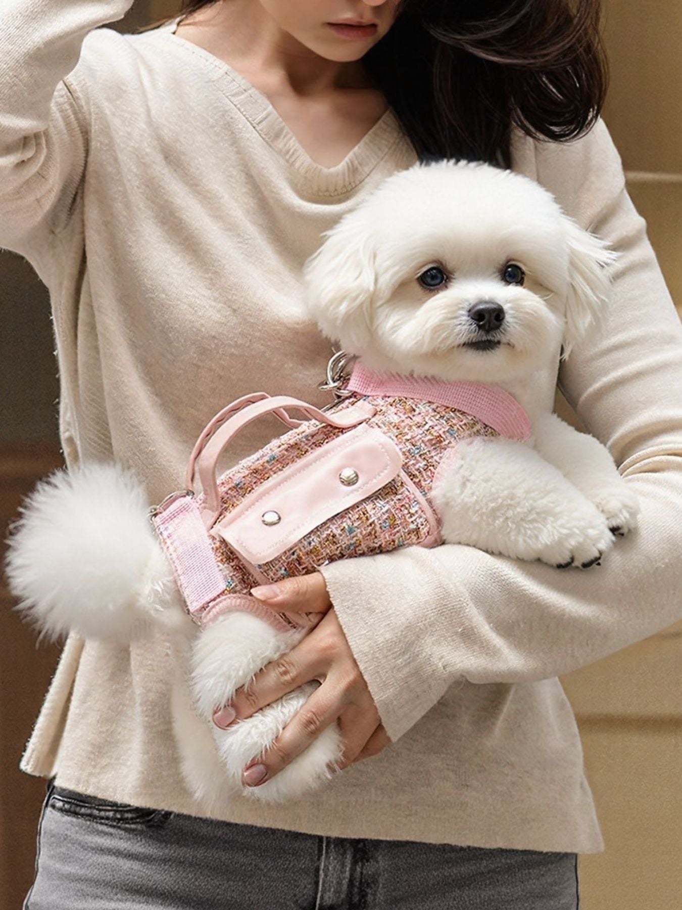 Tweed Pet Harness with Strap - Loving It Shop