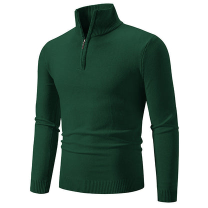 Zip-up Turtleneck Pullover Men&