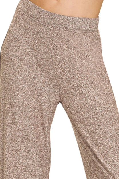 Soft Elastic Waisted Flare Pants