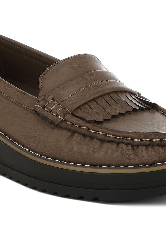 Croyda Fringed Nubuck Loafers - Loving It Shop