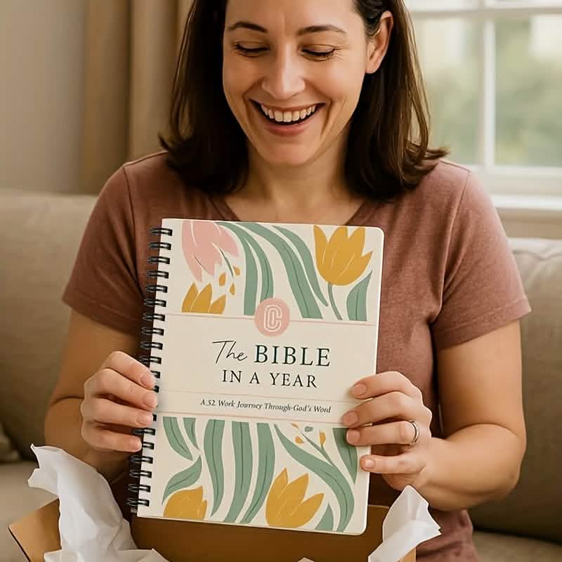 1-Year Bible Study Plan &amp; Prayer Journal – Undated Spiral Bound