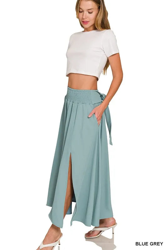 Heavy Woven Span Crop Tee & Skirt Set