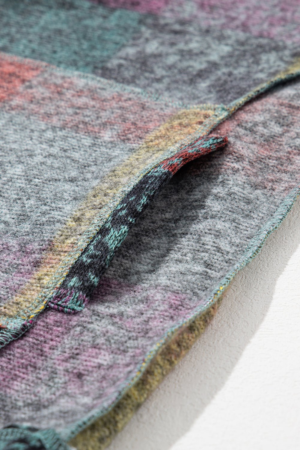 Multicolor Brushed Plaid Buttoned Pullover Oversized Hoodie - Loving It Shop