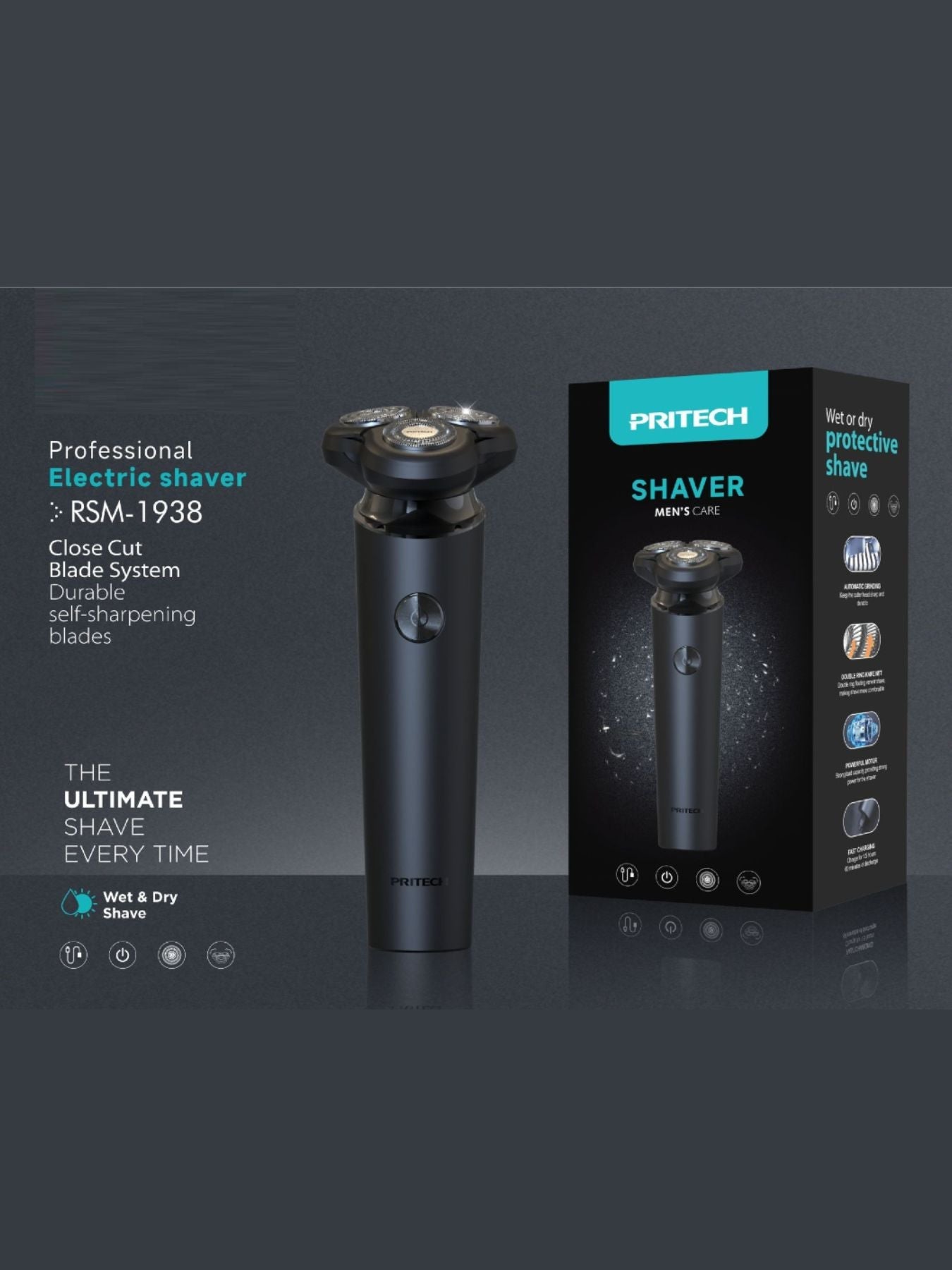 Rechargeable 3 - Head Rotary Shaver - Loving It Shop